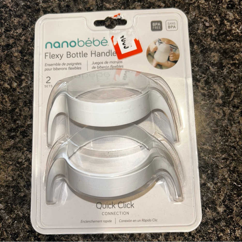 NANOBEBE FLEXY BOTTLE HANDLE SET QUICK CLICK CONNECTION